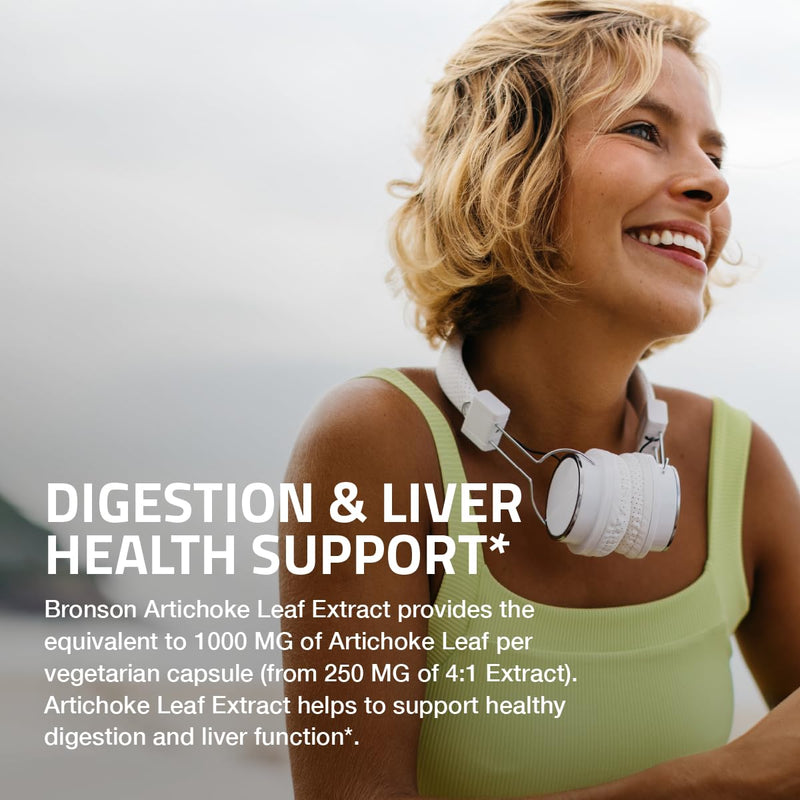[Australia] - Bronson Artichoke Leaf Extra Strength Supports Healthy Digestion Healthy Liver Function, Non-GMO, 60 Vegetarian Capsules 60 Count (Pack of 1) 
