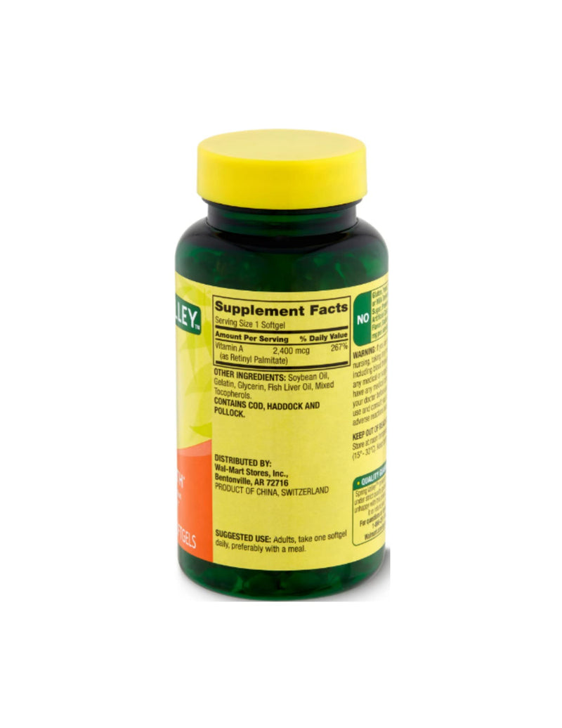 [Australia] - Spring Valley Vitamin A Supplement 2400 mcg, 250 Count + STS Sticker. 
