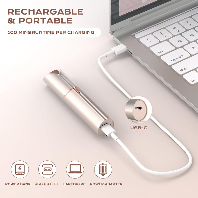[Australia] - Facial Hair Removal for Women Men, Electric Shaver for Women,Eyebrow & Facial Trimmer,Double Rotating Blades Hair Remover for Upper Lip Chin Peach Fuzz Brow Hair Removal 