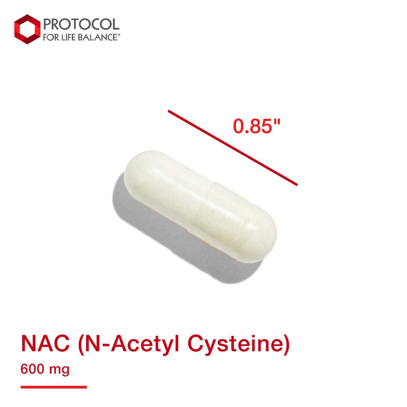 [Australia] - Protocol NAC 600mg - N-Acetyl-Cysteine with Molybdenum & Selenium - For Glutathione Synthesis, Cellular & Lung Health* - Amino Acid Supplement - Made Without Gluten, Dairy-Free, Non-GMO - 100 Veg Caps 