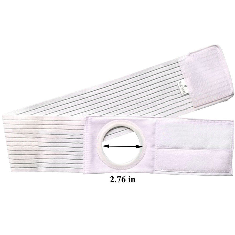 [Australia] - Ostomy Support Belt Hernia Abdominal Binder Stoma Band for Colostomy Patients Prevent Parastomal Hernia 2.76 inch Hole White (XL) XL 
