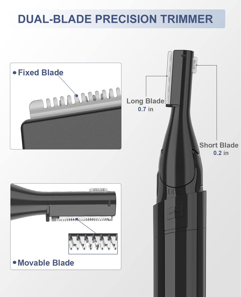 [Australia] - Electric Eyebrow Trimmer, Painless Portable Eyebrow Shaper Trimmer Kit for Women Men, Eyebrow Hair Trimmer with Battery for Face Lips Armpit Leg Body 