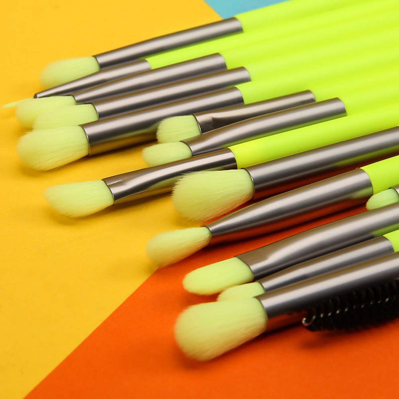 [Australia] - Docolor 15Piece Eye Makeup Brushes Set + 34 Colors Tropical Eeyshadow Palette Pigmented Matte Shimmer Metallic Blendable Soft Cream Powder Makeup Eye Shadow Palettes for Christmas Gift 