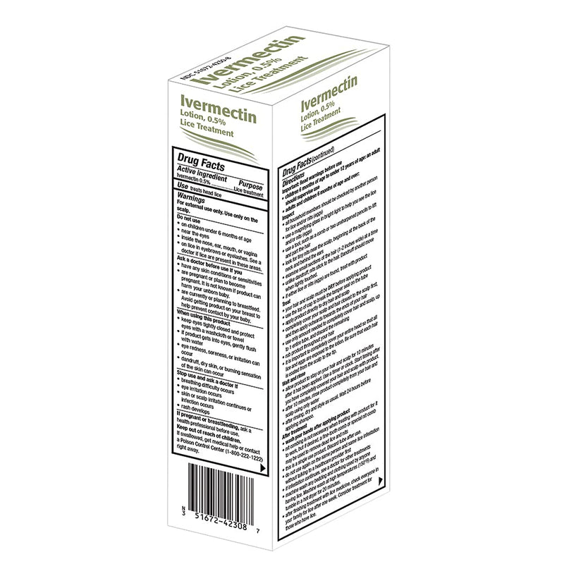 [Australia] - TARO Ivermectin Lotion 0.5% Lice Treatment for Adults - Prescription Level Hair Lice Treatment, Effective Solution Kills Eggs and Nits, No Nit Combing, Single Application use 