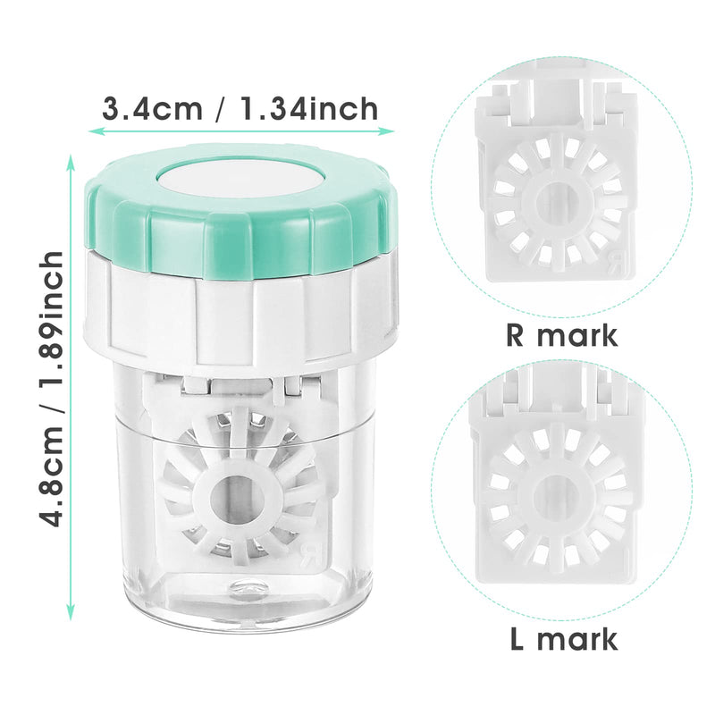[Australia] - Sibba 5pcs Contact Lens Case Manual Contact Lens Cleaner Portable Rotary Contact Lens Cleaning Case for Everyday Life 