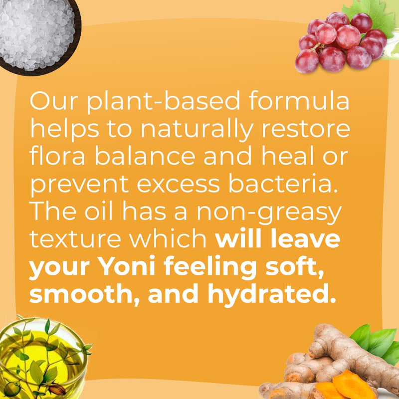 [Australia] - Glo Melanin Yoni Oil Wash for Women pH Balance and Wetness, Vaginal Oil or Feminine Oil for Ingrown Hair with Rose Petals, Almond Oil, Vitamin E Jojoba Oil Herbal Blend for Yoni Care (2 oz / 60ml) 