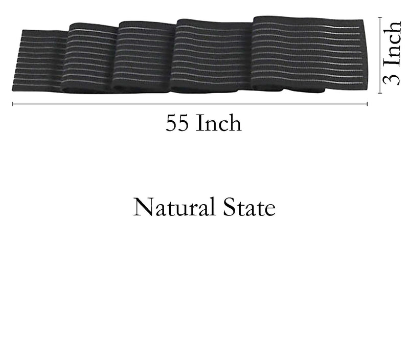 [Australia] - YIKANGHENG Breast Compression Band, 55 Inch x 3 Inch Black Elastic Cloth Chest Brace for Women Soprts and Outdoors (Black) 