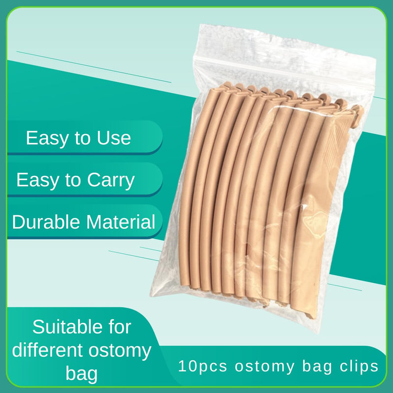 [Australia] - 10PCS Ostomy Bag Clips Drainable Pouch Clamps Tail Closure - Colostomy Supplies, Leak-Proof Tail Closure, Colostomy Sealing Clips, Ostomy Care Tools, Fistula Accessories 