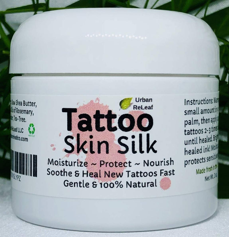 [Australia] - Urban ReLeaf TATTOO SKIN SILK! Calm new ink fast! Brighten old tats! 100% Natural Shea Butter Salve Ointment, Cream Lotion Protect! Vegan. Healing Botanicals! Soothe crusty and tight skin. 