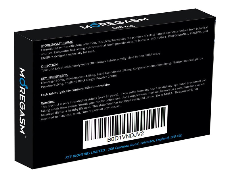 MOREGASM™ - Unleash More Longer | More Harder, More Stronger Performance | Stamina Endurance Booster Blue Herbal Supplement Tablets for Men | 10 Ginseng Tablets