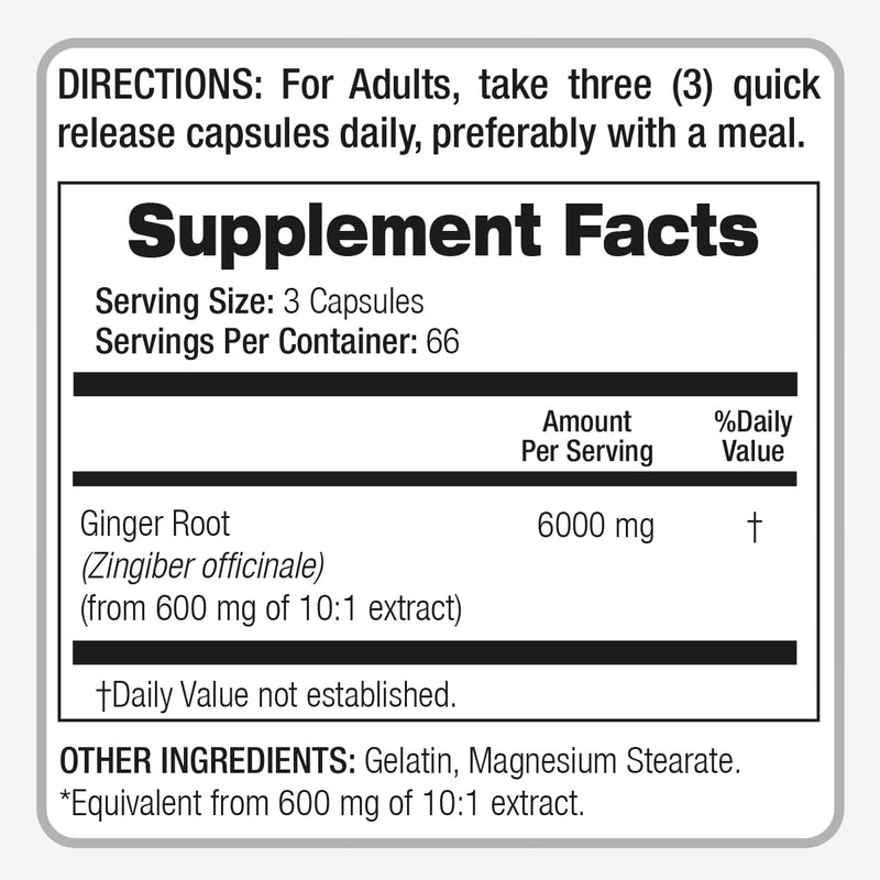 [Australia] - FITO MEDIC'S Lab | ginger | 6000 mg | 200 Caps | ginger root | ginger supplements | ginger capsules | organic ginger| Ultra high Absorption, s. 