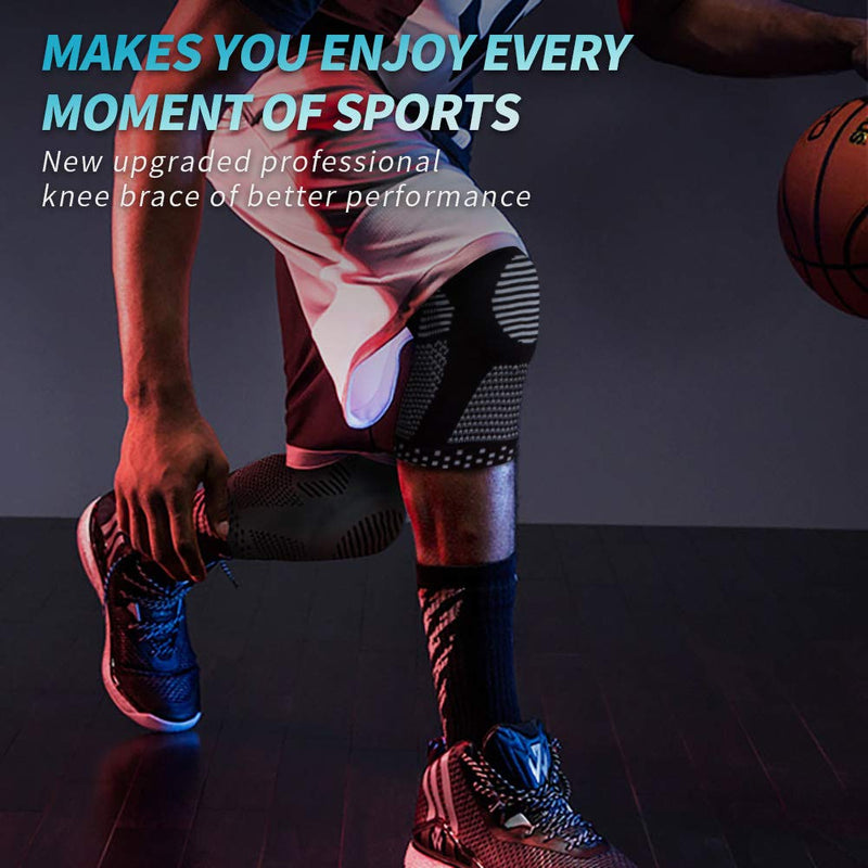 NEENCA Professional Knee Brace for Women/Men, Knee Support with Patella Pad & Side Stabilizers, Compression Knee Sleeve for Knee Joint Pain, Meniscus Tear, ACL, PCL, Runner, Workout - FSA/HSA Approved Small Black