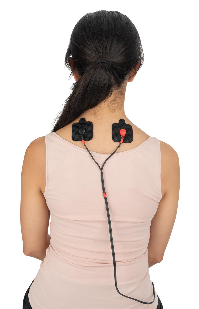 Discount TENS Brand - Lead Wires Compatible with Compex, Snap, 4 Pack | Molded strain-relief sleeves, durable flexible insulated cable resists kinking and breakage, connects 2 electrodes per wire Compex Snap