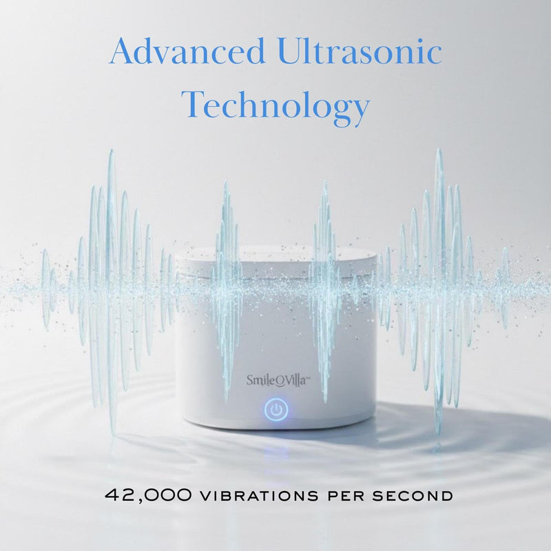 [Australia] - Ultrasonic Retainer & Jewelry Cleaner with UV Light | Professional Sonic Dental Cleaner for Invisalign, Dentures, Mouth Guard, Night Guard, Rings & More 