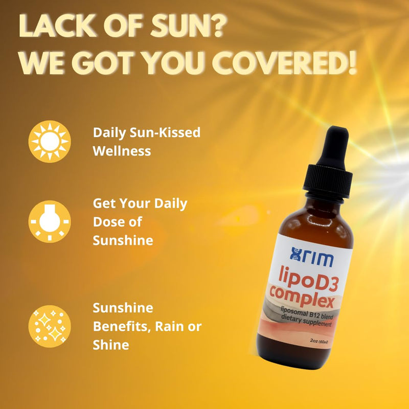 xrim Liposomal Vitamin D3 5000 IU + K2 + Selenium Liquid Supplement - High Absorption D3 for Immune Support & Bone Health - 30 Servings (2oz)