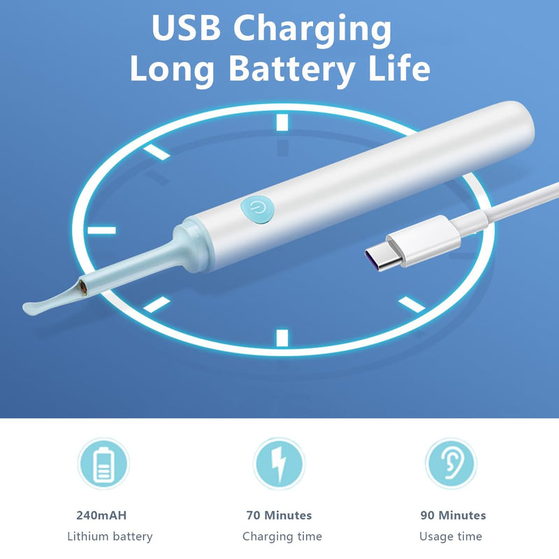 [Australia] - Earwax Remover Otoscope, LANMOU 1080P Wifi Ear Cleaner, Ear Cleaner with Camera, HD Otoscope with 6 LEDs & 4 Silicone Ear Spoons, Ear Cleaner for iPhone, Android, iPad, White 