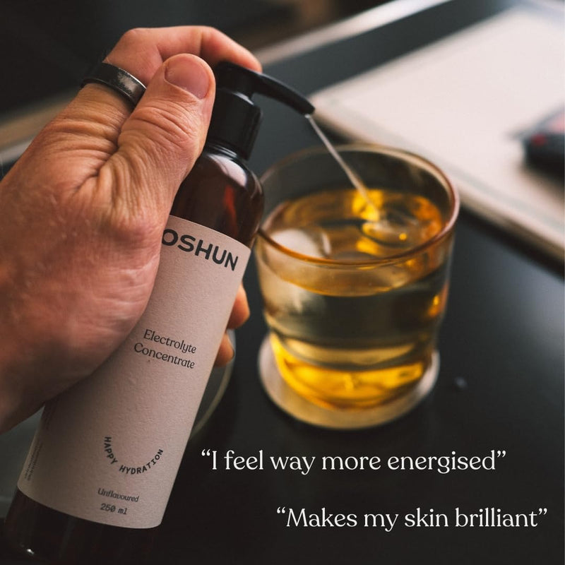Oshun Electrolytes (Unflavoured/250ml) | Pure Electrolyte Concentrate to Instantly Supercharge Hydration/Performance | 100% Sugar-Free Electrolytes | No Additives/Flavourings | Clear Skin, Clear Mind
