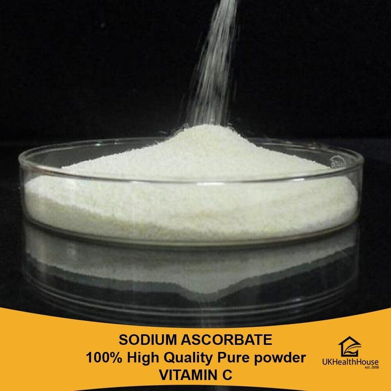UKHealthHouse Vitamin C Powder (500g) – High Strength Sodium Ascorbate Powder – 100% Pure Buffered Vitamin C, Non-GMO, Vegan Sodium Supplement, Pharmaceutical Food Grade 500 g (Pack of 1)