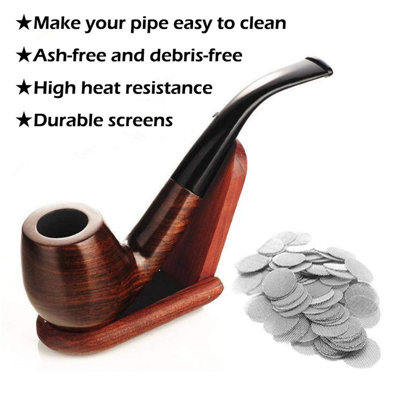 [Australia] - 200pcs Stainless Steel Pipe Filters, 15mm/0.59 Inch Smoking Screens Pipe, Silver Mesh Screens Gauzes Filter with Storage Box 200 Count (Pack of 1) 