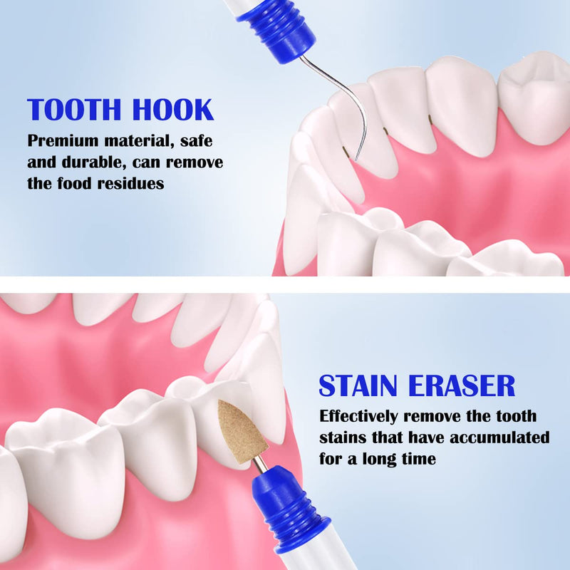 Fercaish 2 Pcs Travel Teeth Cleaning Tools, Dental Tools To Remove Plaque and Tartar, Portable Dental Hygiene Oral Care Kit with Plaque Remover and Tartar Scraper