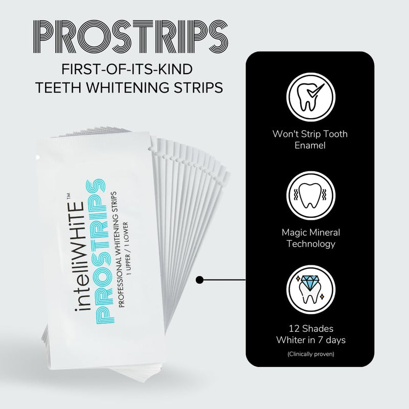 [Australia] - Prostrips - 12 Shades Whiter Teeth - 56 Enamel Safe REMINERALIZING Gentle Strips – 97% Had No Sensitivity - Bonus Size 