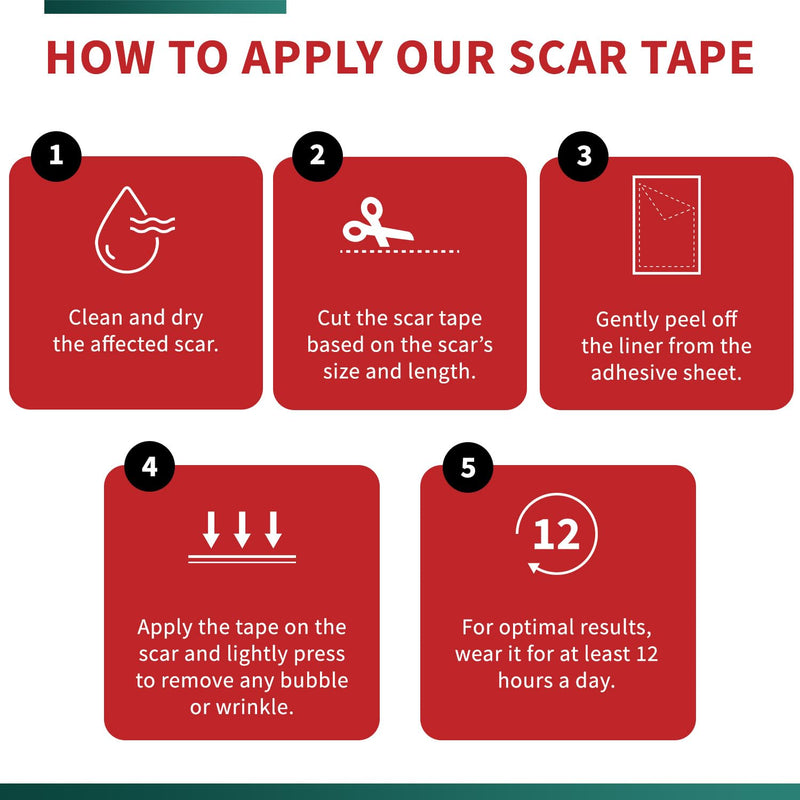[Australia] - Medical-Grade Silicone Scar Tape Roll (1.6" x 118") Silicone Scar Sheets Keloid Bump Removal - Reusable Silicone Tape Scar Removal Strips, Scar Tape for Surgical Scars, C Section Scar Silicone Strips 1 Pack 