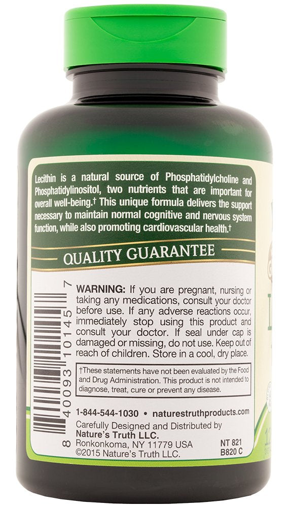 [Australia] - Nature's Truth Ultra Soya Lecithin 1200 mg, 120 Count (Pack of 1) 