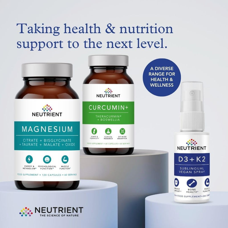 Neutrient™ Vitamin D3 + K2 Oral Spray 2000iu, Vitamin D3 75mcg Vitamin K2 (MK7) High Strength, Bone Health, Immune Support & Muscle Functioning Vegan Oral Spray