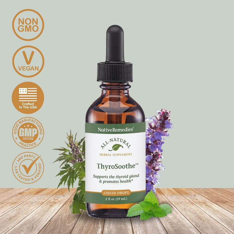 [Australia] - Native Remedies ThyroSoothe - All Natural Herbal Supplement Soothes The Thyroid Gland - Supports Systemic Balance in The Endocrine System and Thyroid Gland - 59 mL 
