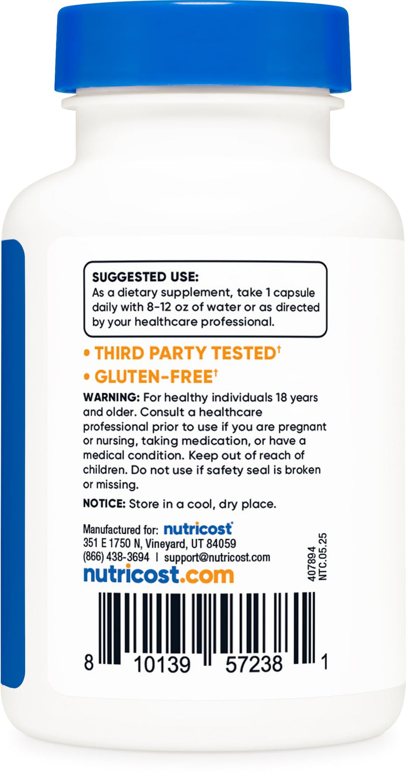 [Australia] - Nutricost Zinc + Copper Capsules (120 Servings)(15MG Zinc + 2MG Copper Per Serving) - Non GMO, Vegetarian 120 Count (Pack of 1) 