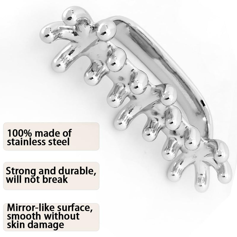 [Australia] - Stainless Steel Facial Massage Tool for Deep Tissue Massage and Cellulite Reduction - Unbreakable and Soft Tissue Massage Tool for Self Myofascial Release (Patent Pending)… RE-pro 