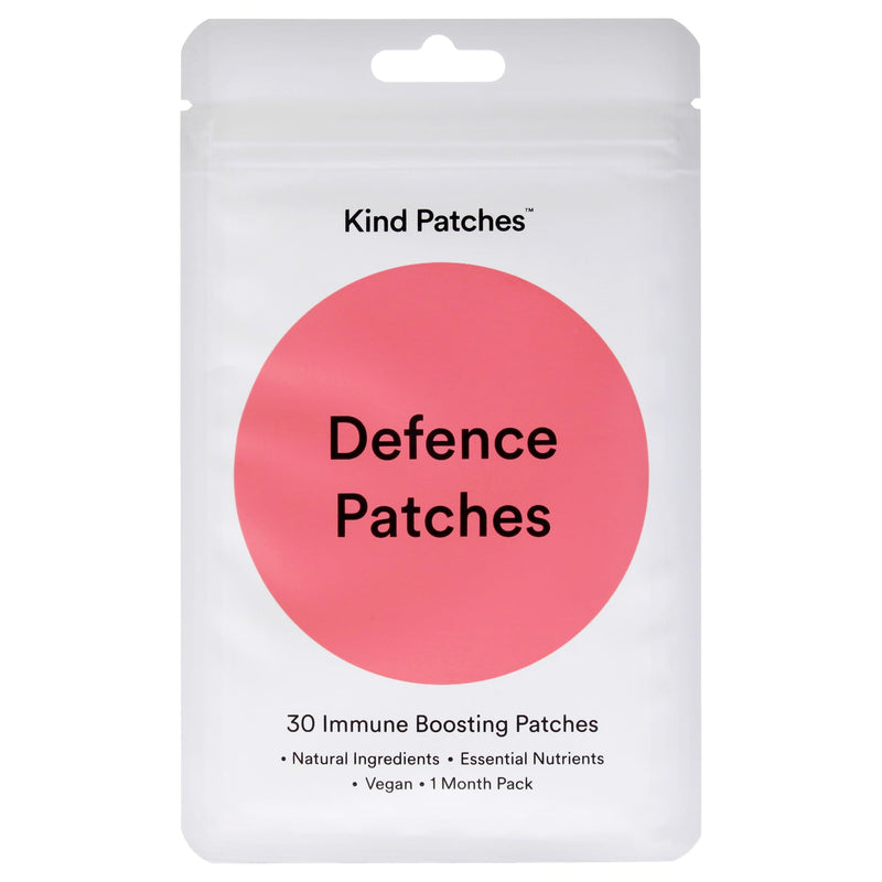 Kind Patches | Defence Patches | Immune System Support | Botanical Plant-Based Formula with Echinacea, Astragalus and Olive Leaf Extract, Vitamin C, D3 & Zinc | 30 Vegan Patches 30 count (Pack of 1)