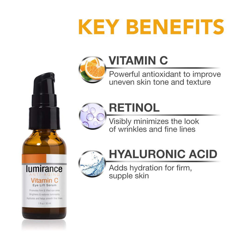 Luminance Brightening Skin Care Set with Vitamin C Eye Lift and Anti-Aging Vitamin C Oil, 1 oz each