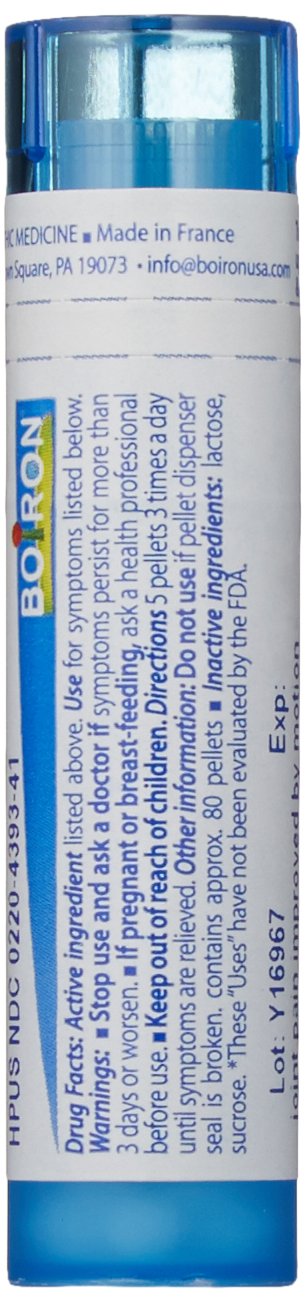 Boiron Rhus Toxicodendron 6C, 5-Pack of 80 Pellet Tubes, Homeopathic Medicine for Joint Pain,
