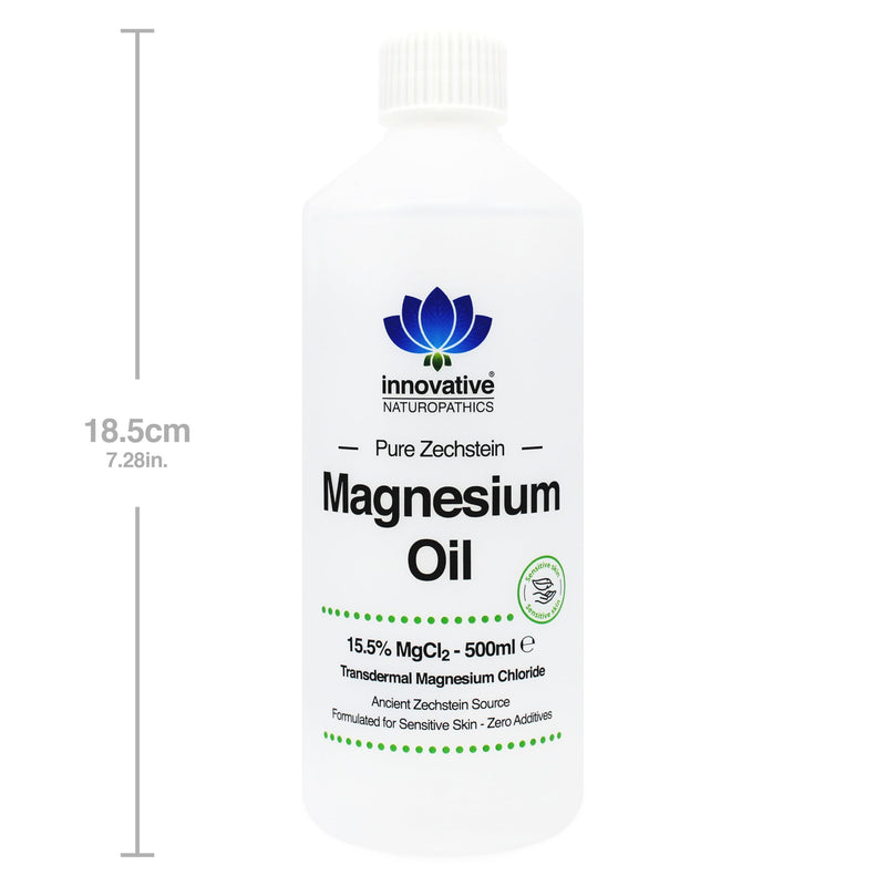 Magnesium Oil - Pure Magnesium Chloride - Ancient Zechstein Source (Sensitive Skin Formula 500ml)