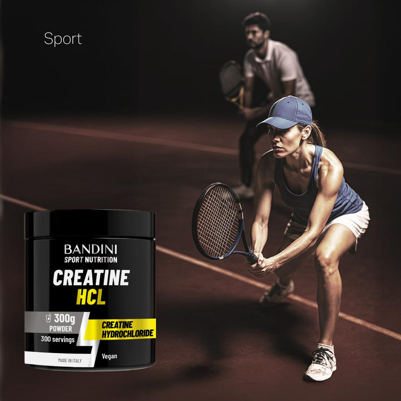 Bandini® Creatine HCL Powder 300g - Very Strong and Intense Taste but 100% Pure - Do NOT TAKE if You are Sensitive to Sour Flavours - Training, Sport & Pre-Workout – Based on Creatine Hydrochloride