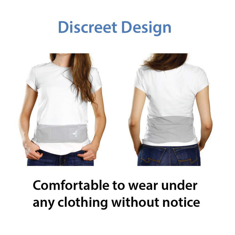 [Australia] - AllyFlex Sports® Lightweight Back Brace for Men & Women Under Uniform, Dual Medical 3D Lumbar Pads for Lower Back Pain Relief, Breathable Mesh with Adjustable Stapes for Back Stress - L Large (Pack of 1) 
