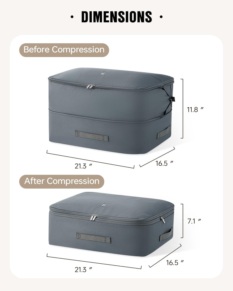 EACHY Travel Makeup Bag & 3-Pack Comforter Storage Bag