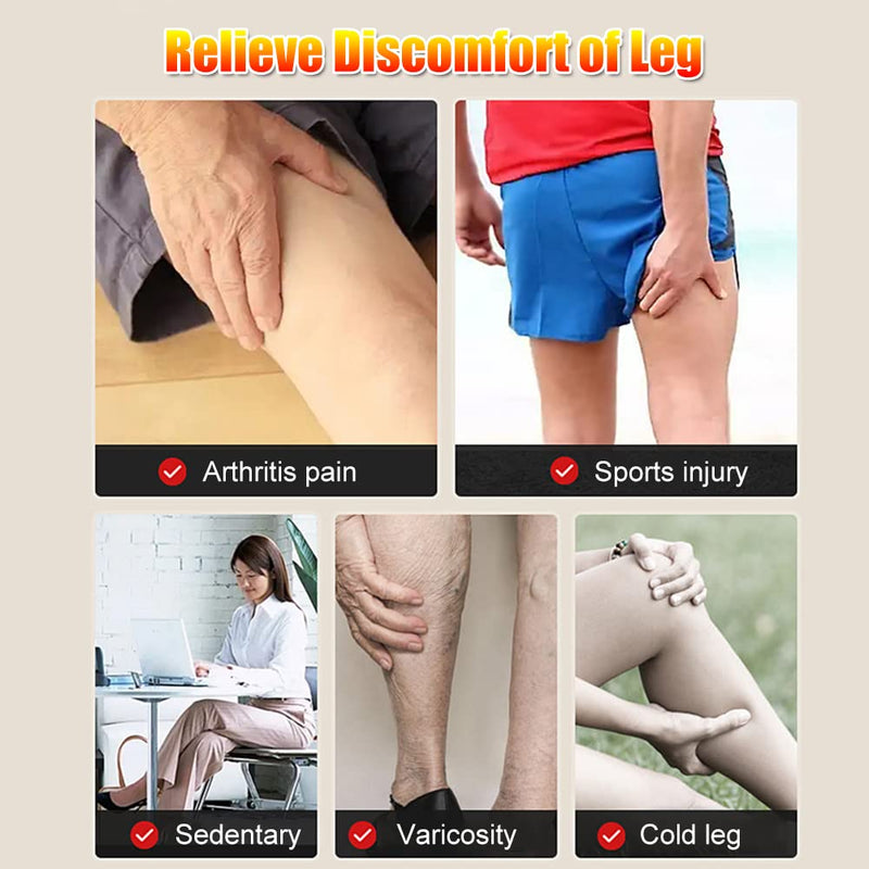 Woolala Heated Leg Warmer, Electric Heating Pad for Thigh & Knee & Calf | Therapy Heated Knee Brace Calf Warmer for Better Circulation, Pain Relief, Adjustable Size for Left or Right