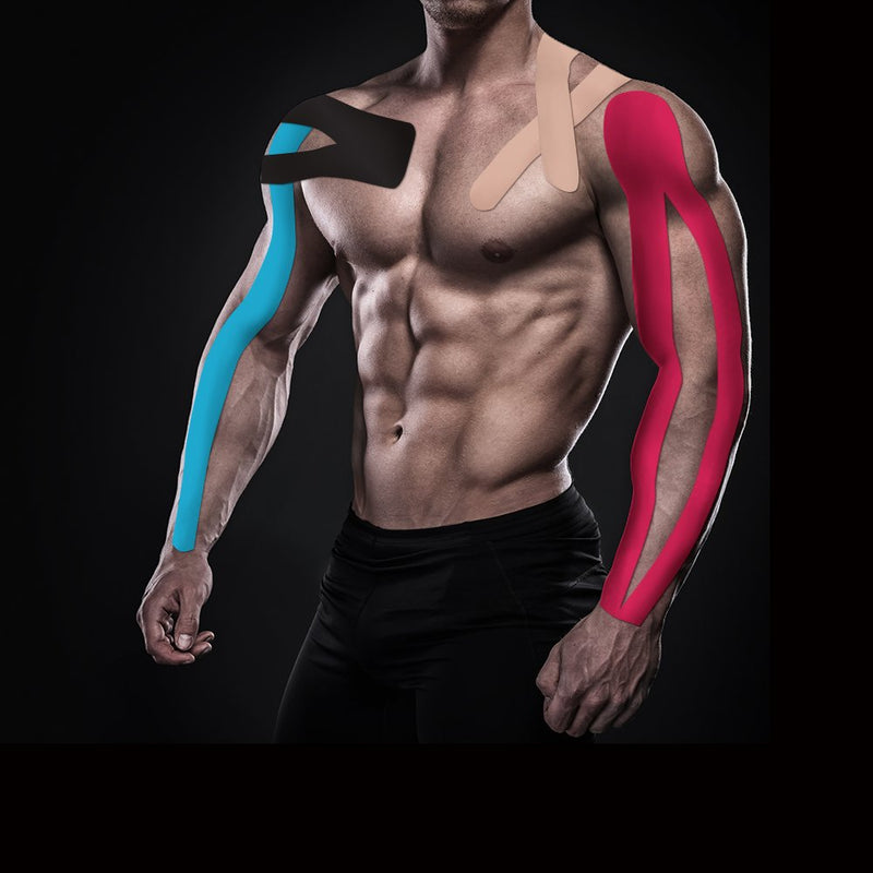 [Australia] - Kinesiology Tape 1/2 /5 Rolls Physio Relieve Muscle Soreness and Strain Shoulders Wrists Knees Ankles Elastic Waterproof Good Air Permeability Hypoallergenic 2 Inch x 16 Foot Purple by SOONGO 1 Count (Pack of 1) 
