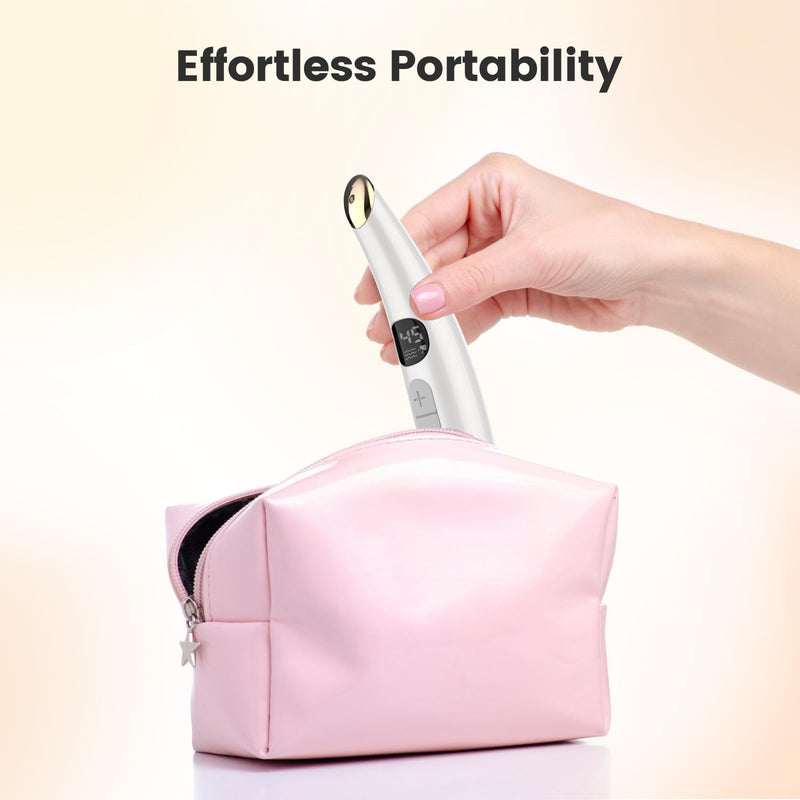 Eye Lift Wand, 3 Modes Eye Massager Wand, Eye Massager for Dry Eyes, Dark Circles and Puffiness, Eye Lifting Device for Fine Lines, White