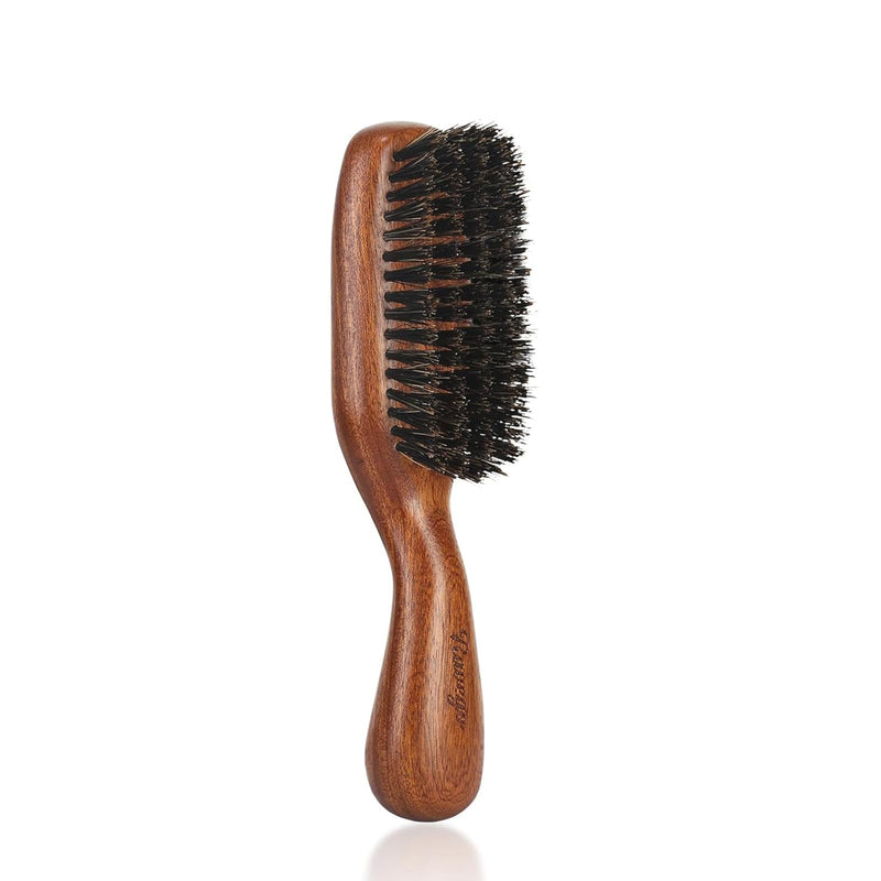 Hair Brush for Men- Slick Back Hair Brush - Boar Bristles Brush for Fine Thin Medium Hair, Nature Boar Hairbrush for Beard Styling
