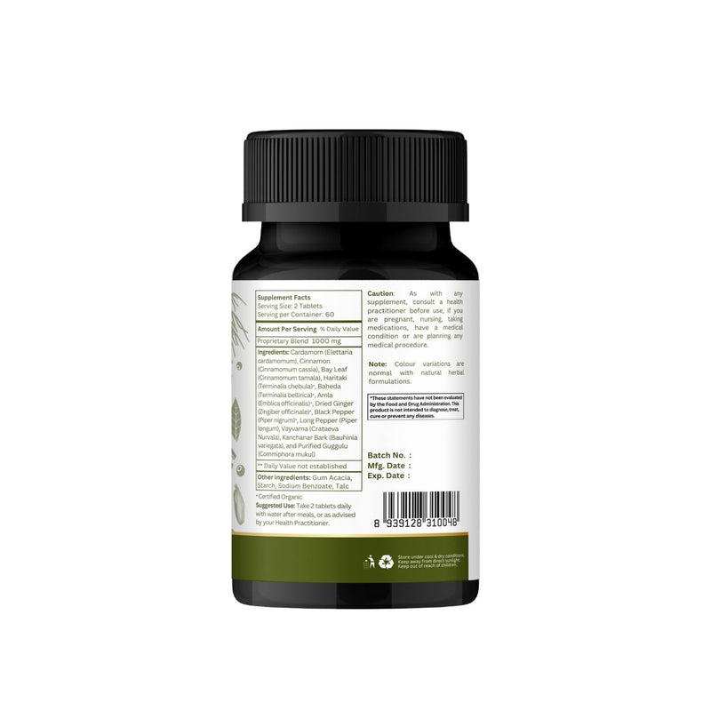 ORGANIC SPREE Kanchnar Guggulu 120 Tablets - Ayurvedic Formulation - Certified and Vegetarian 1