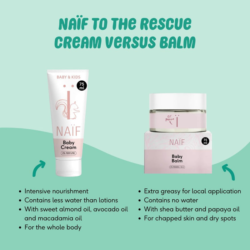 [Australia] - Naïf baby balm - perfume-free - for babies and children - natural ingredients - without microplastics - 75ml 