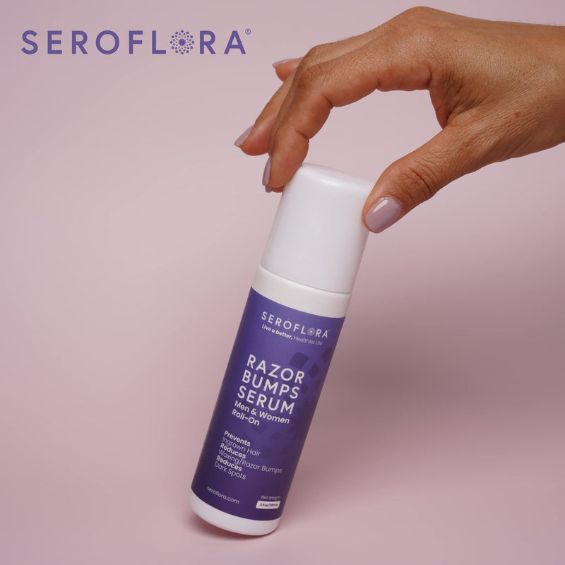 [Australia] - Seroflora Razor Bumps Treatment for Women - Ingrown Hair Treatment - Razor Bump for Bikini Area - After Shave & Waxing - Roll-On-Face, Legs, Body (3.5floz) 