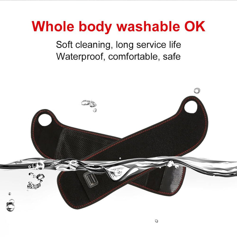 Electric Wrist Support with Heating Function Left/Right Hand | Hot Heater for Wrist Sprain & Joint Care | USB Heating | 3-Temperature Levels | Machine Washable | Black Left heating-CDB