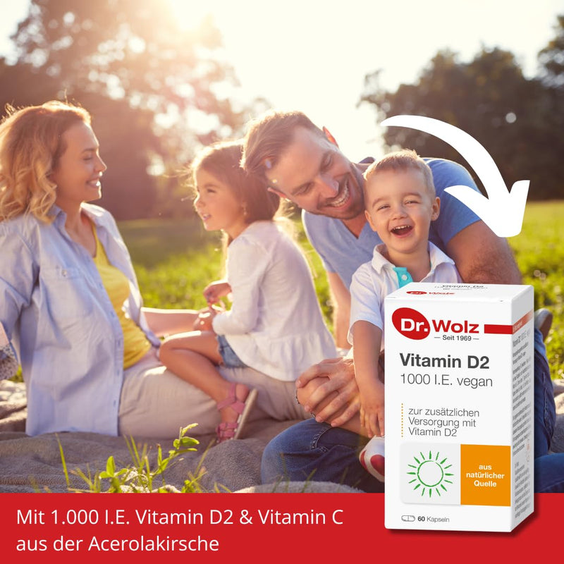 [Australia] - Vitamin D2 1000 IU vegan from Dr. Wolz, 60 capsules 