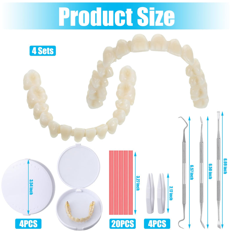 [Australia] - 35 Pcs Dentures DIY Repair Kit Fake Teeth Kit Make Your Own Dentures Kit with Dental Tools Repair Missing Teeth Easy and Convenient Customizable Denture Solution for Improve Smile 
