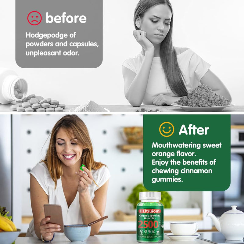Super Greens Gummies with 13+ Multivitamins, Vegan & Gluten Free | Plant-Based Formula Made with Real Green Ingredients, 60 Count 1