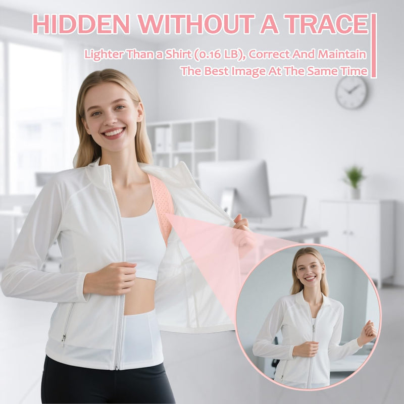 [Australia] - Back Brace Posture Corrector for Women - Thin & Invisible Back Brace for Posture - Adjustable Back Support Brace - Relieve Upper Back Discomfort & Regain Confidence, L(36-45") 1PCS 1 L(36-45") 